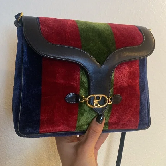 Roberta di Camerino cross body Multicolor velvet leather - Picture 16 of 17